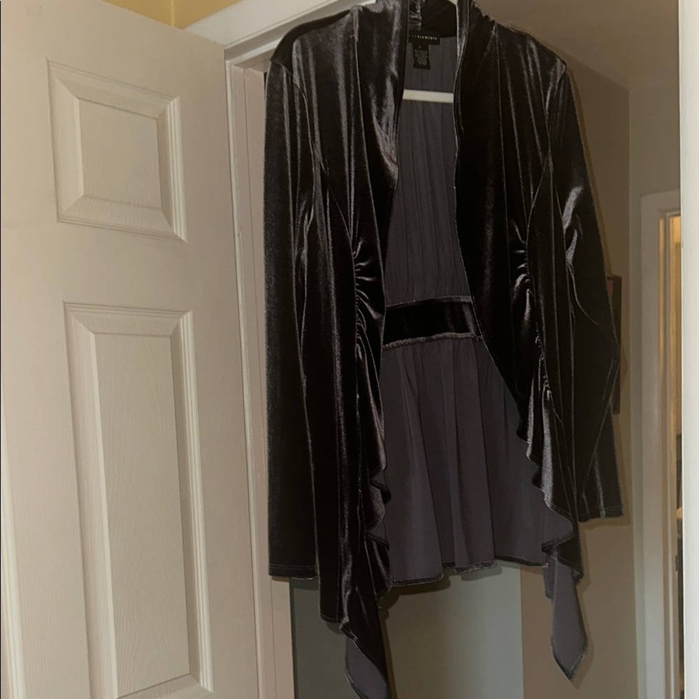 Grace Elements Black Velvet Jacket Worn Once. Stu… - image 1